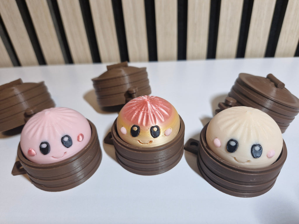 Dumpling Clicker and Pot Keychain