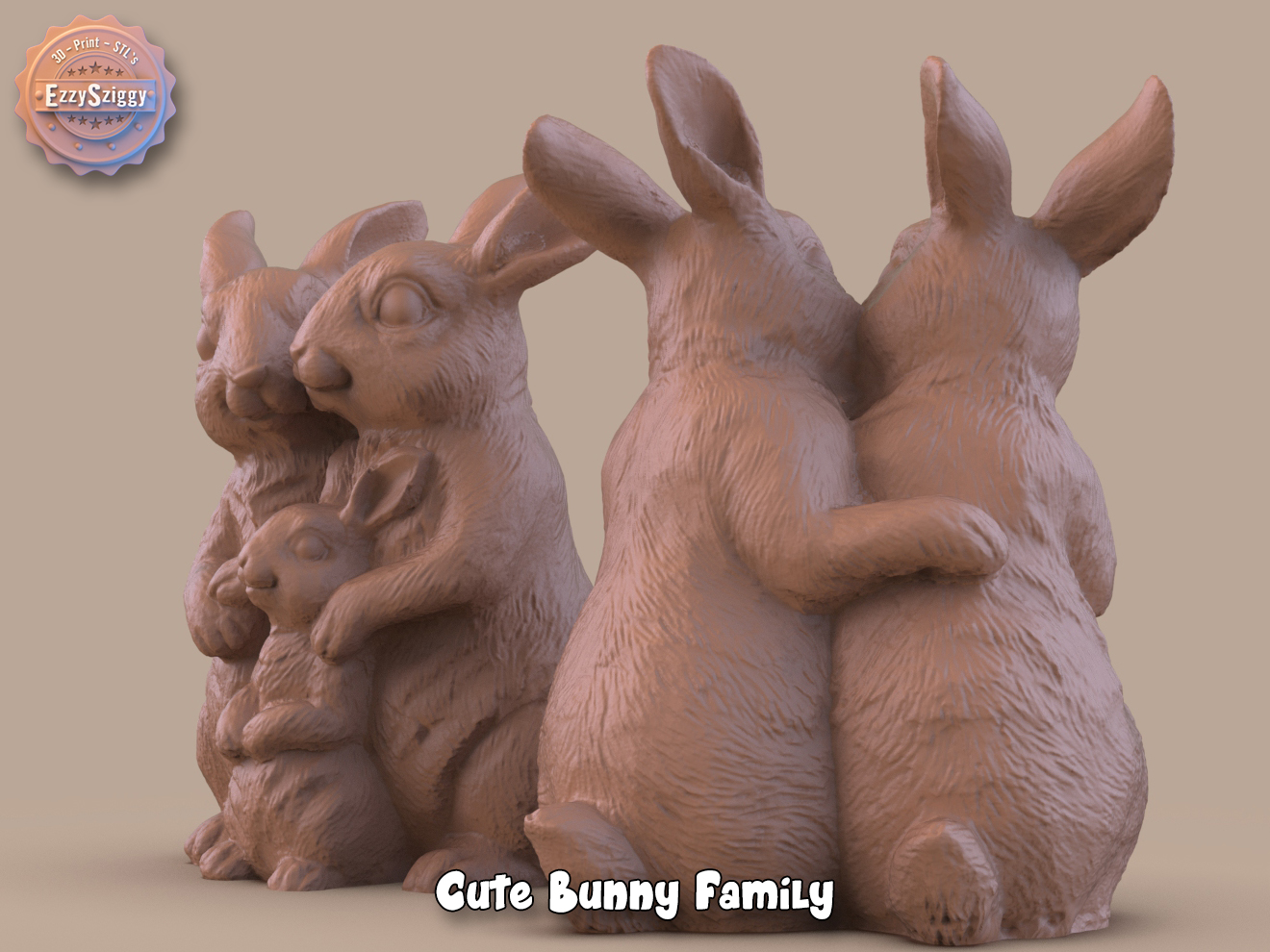 Cute Bunny Family