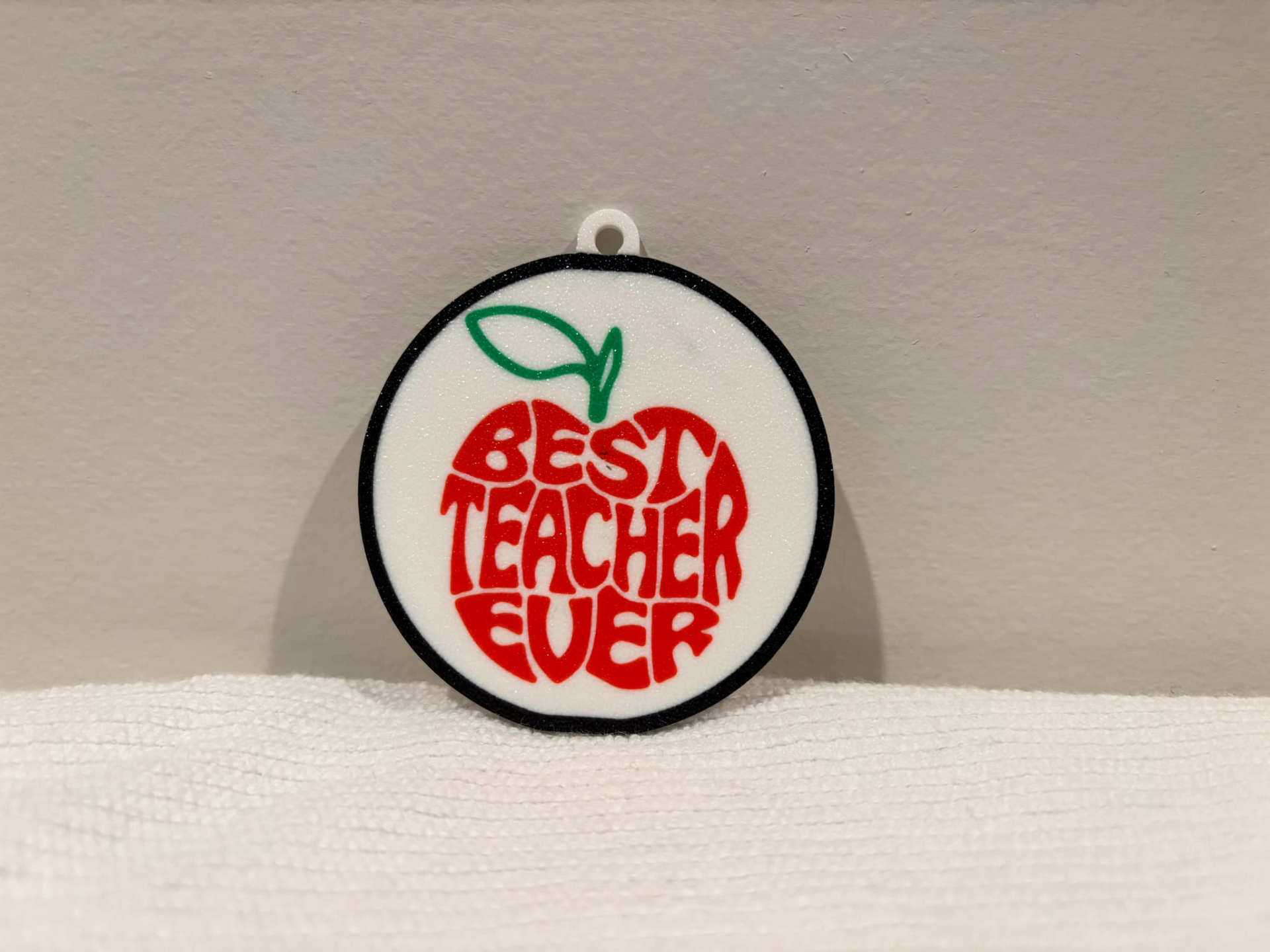 Best teacher ever keychain or ornament