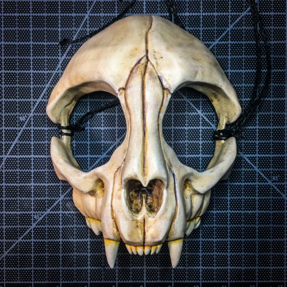 Cat Skull Mask by UpInAtoms