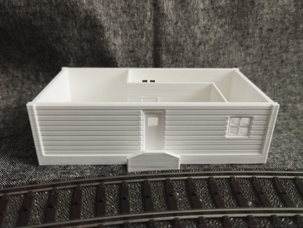 Modellbahn H0 Haus Holz Optik rail rood