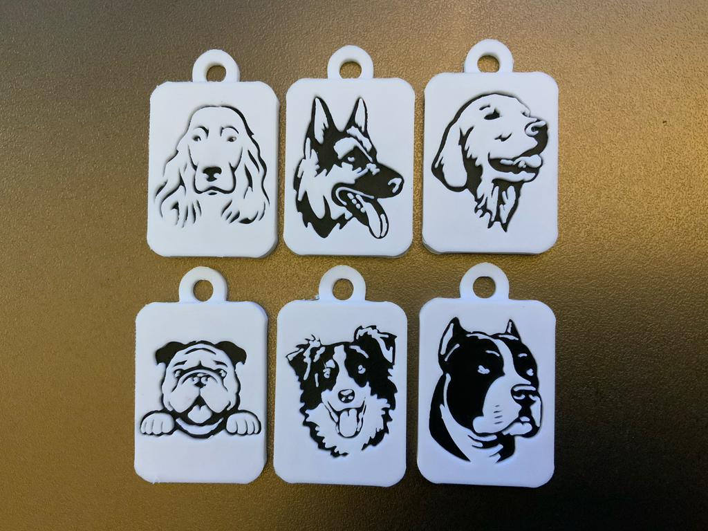 dogs set 3 keychains/charms(free commercial)