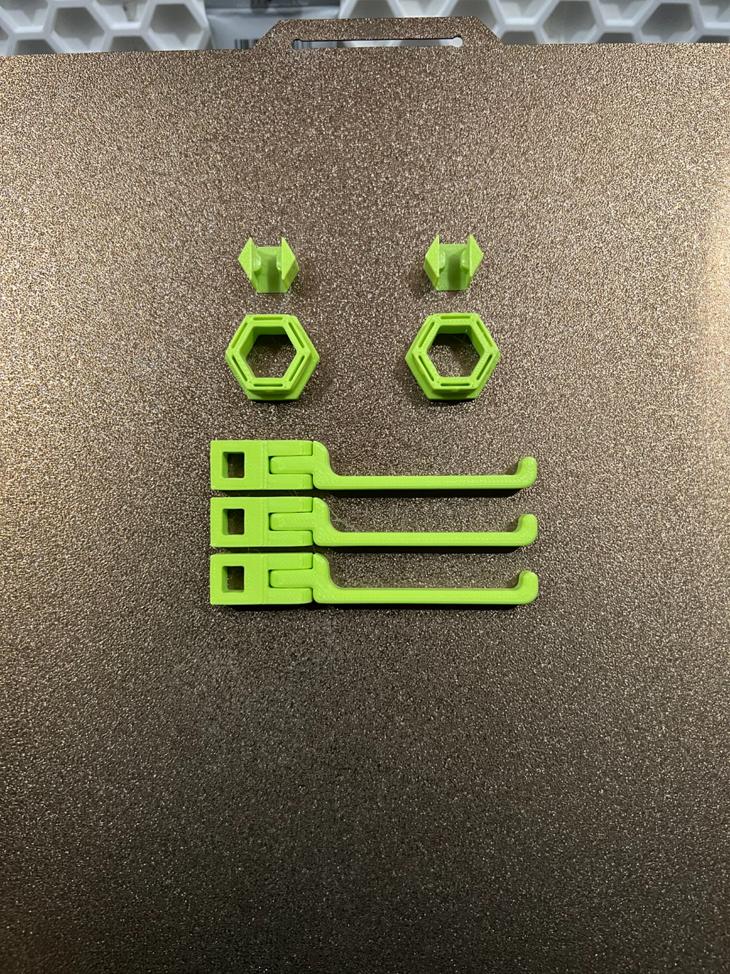 Hinged Hooks for HSW (honeycomb storage wall)