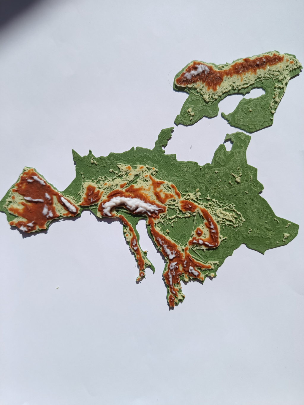 Terrain Map - Colored - Mini Simplifyed Europe