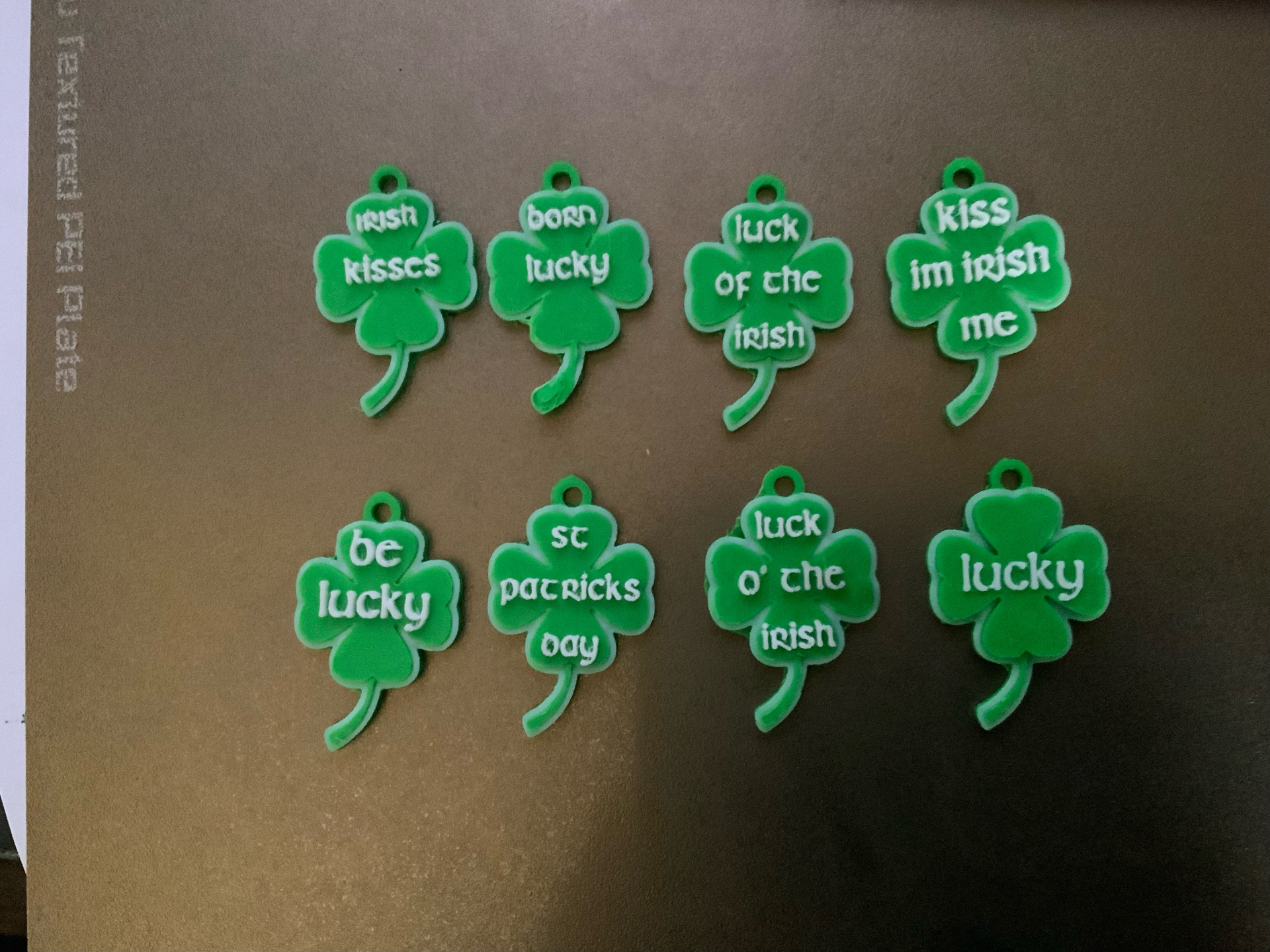 8 assorted st patrick's day keychains / necklace charm pack 2 (free for commercial use)