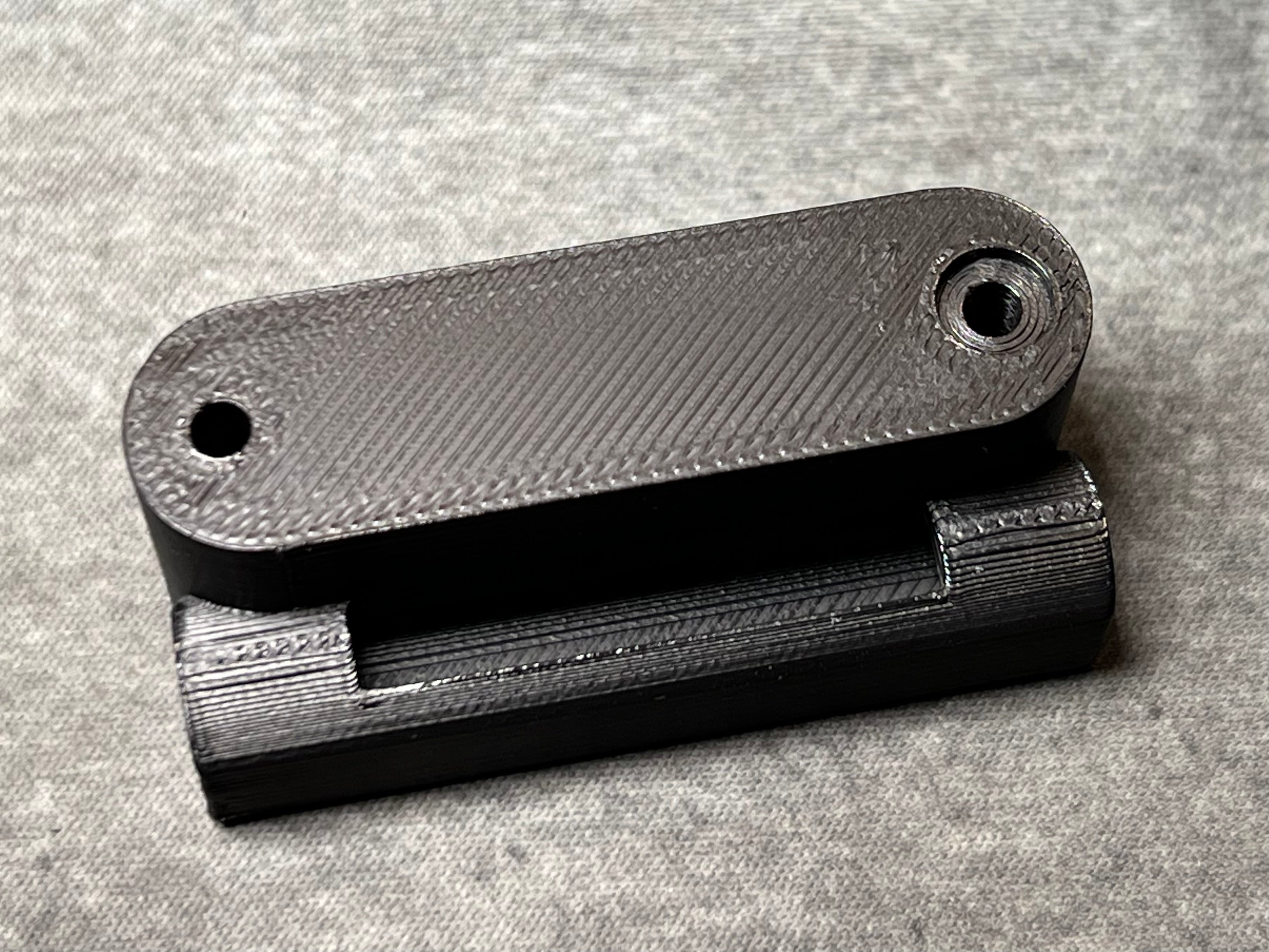 Bambu Lab P1S spacer for rear spool with PTFE routing hole
