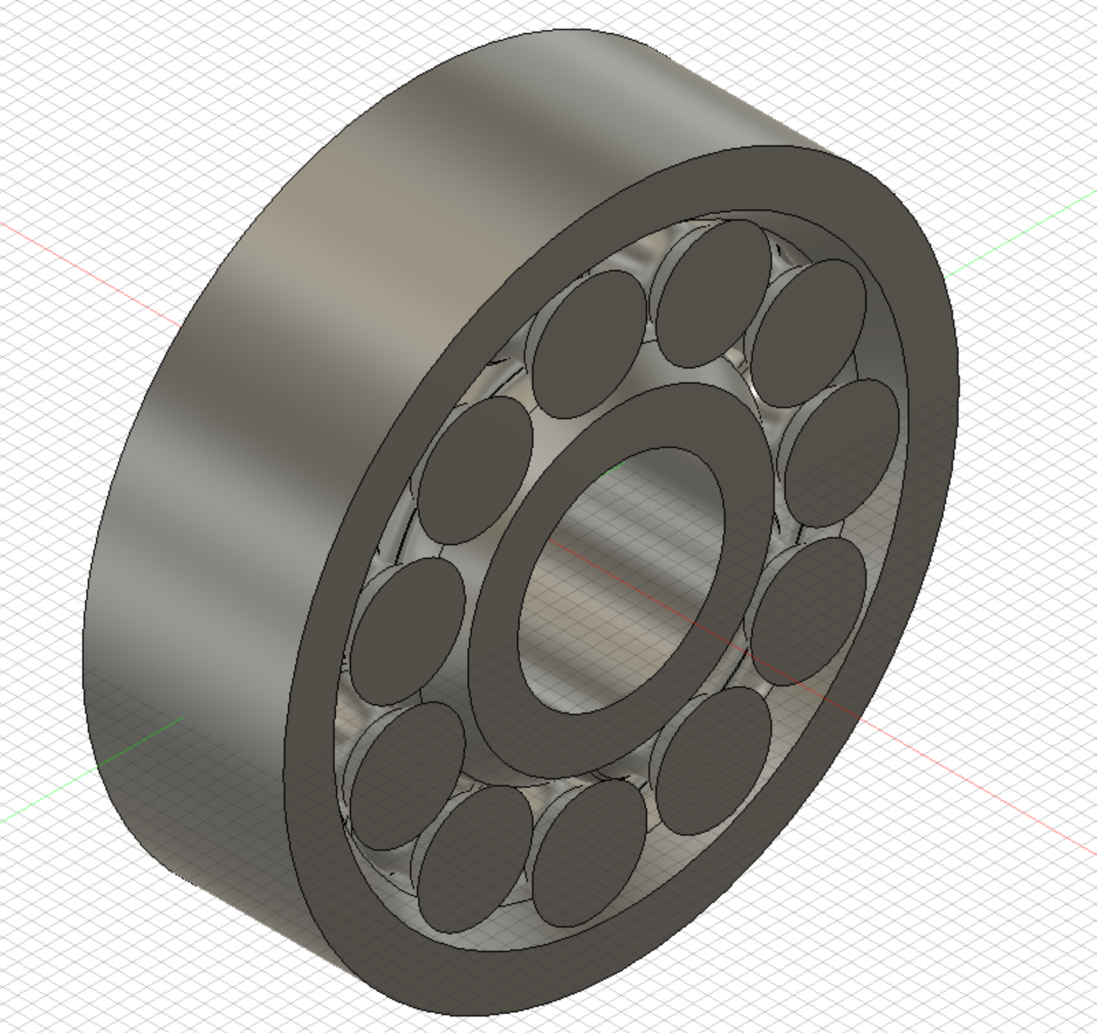 Ball bearing print in place