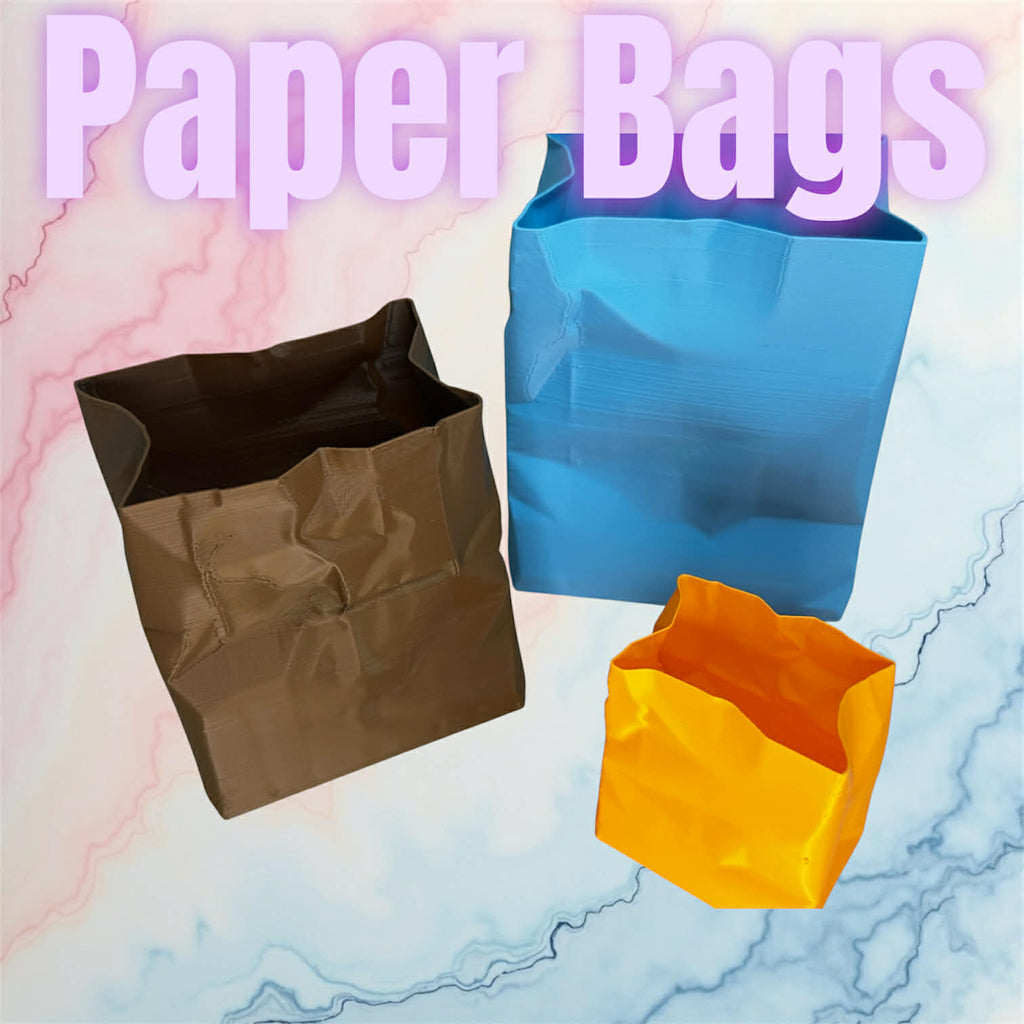 Paper Bag vase, catch all, pencil holder, gift bag