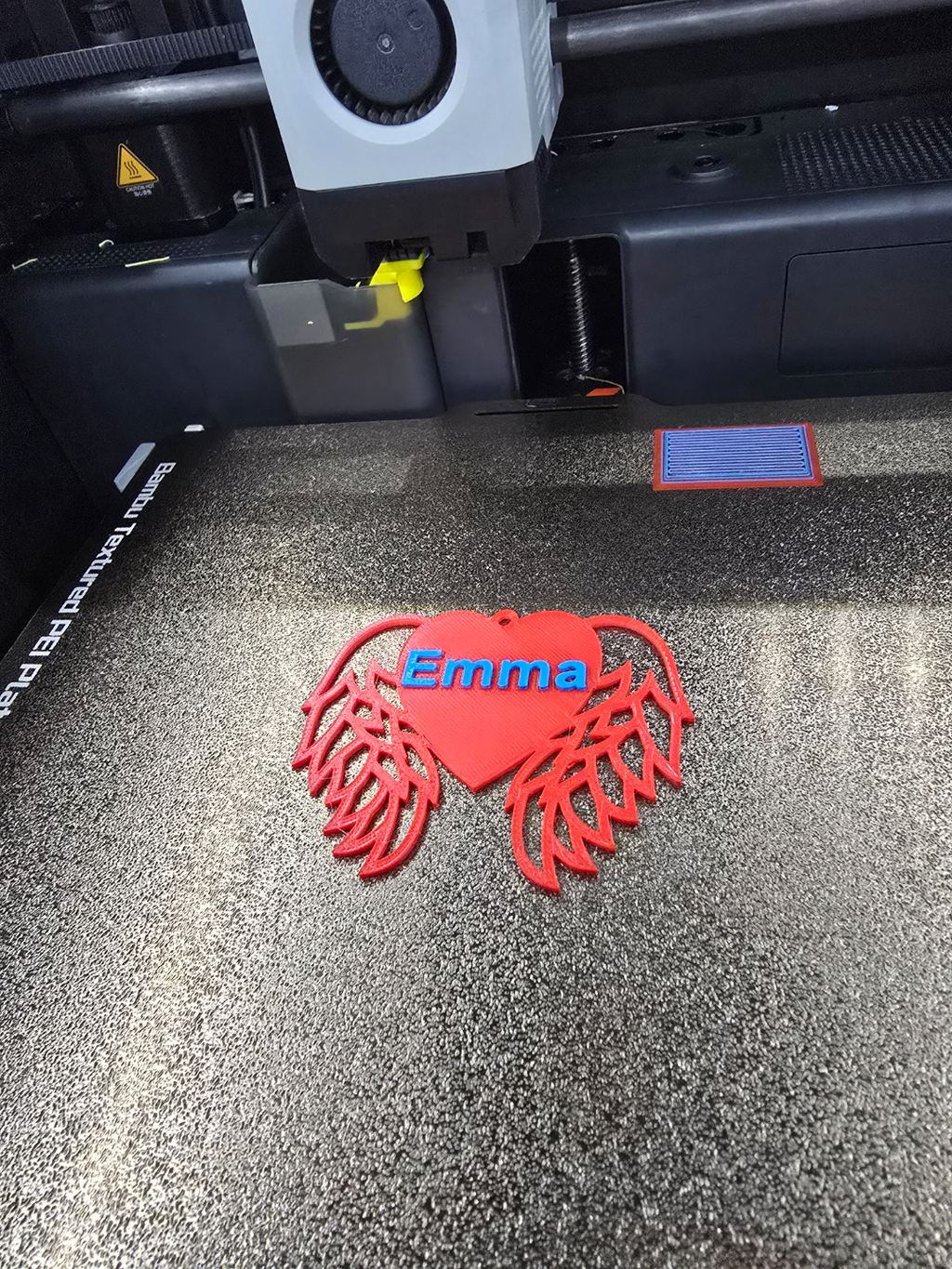 customizable Name Ornament Heart wings