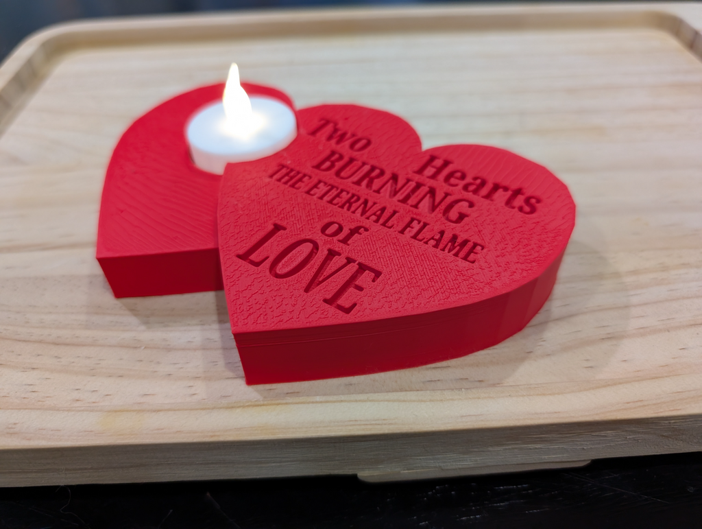 Eternal flame of Love Tealight candle holder