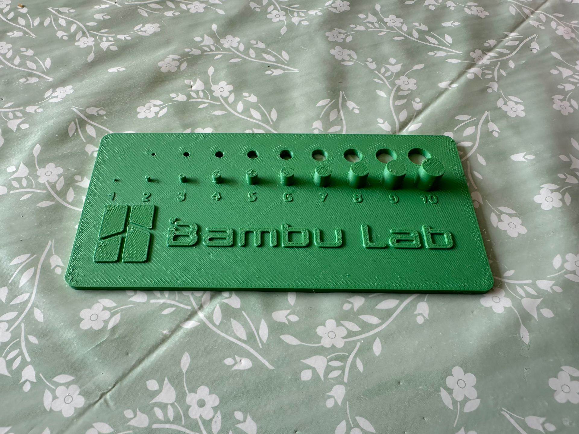Calibration Print with holes and pegs Bambu Labs