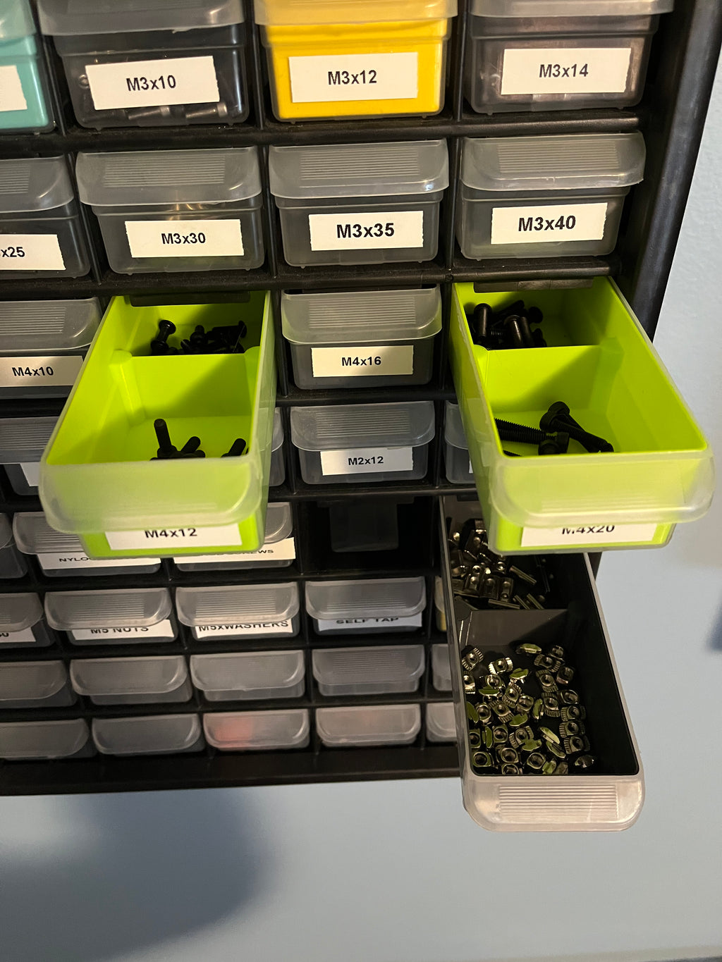 Drawer Separators for Akro-Mils 64-Drawer Organizer