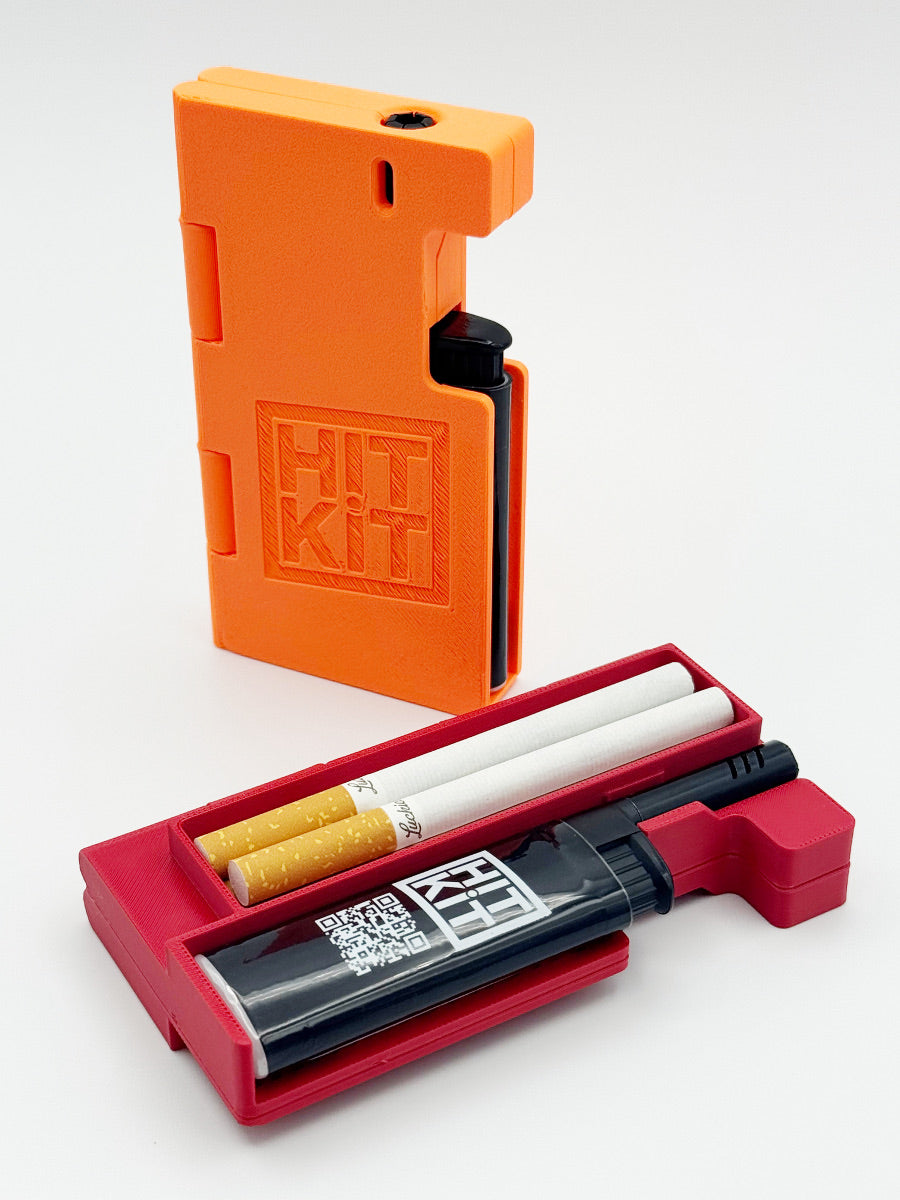 Flamethrower- a clamshell smokes + lighter case