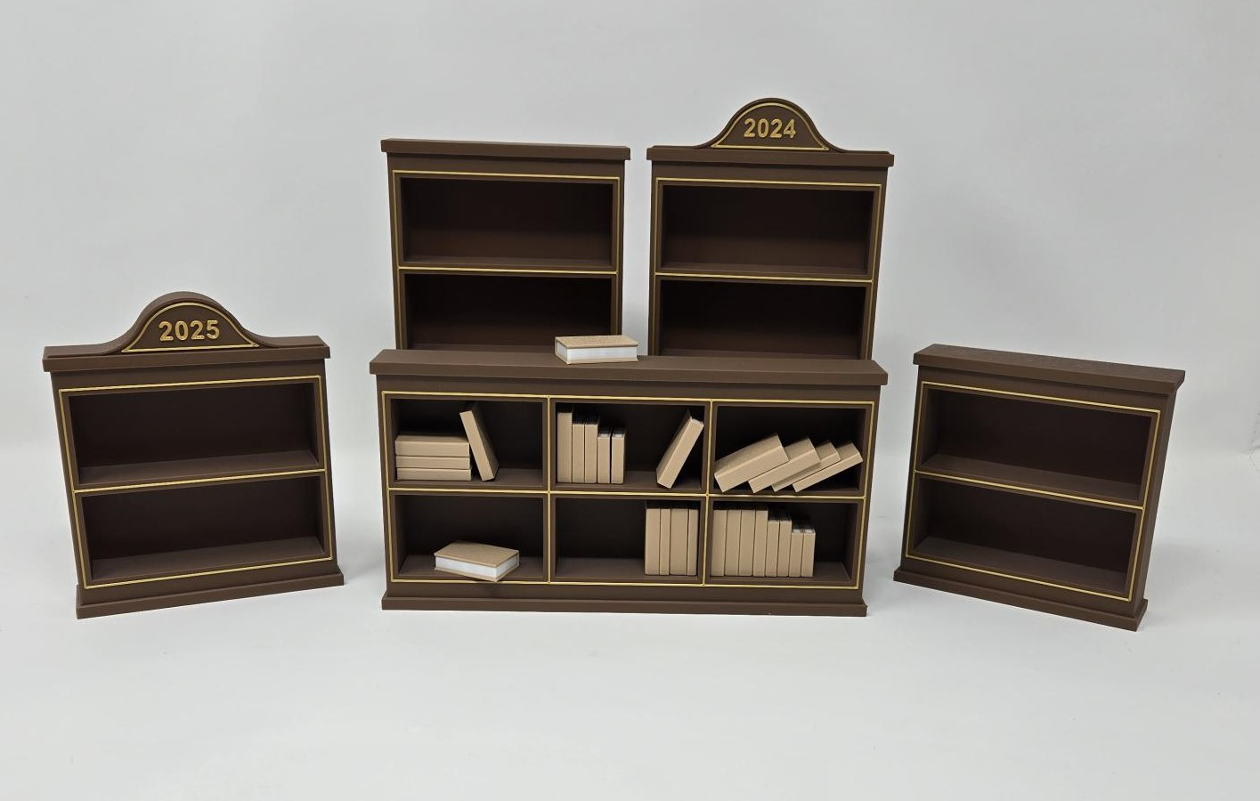 Miniature Bookcase Set