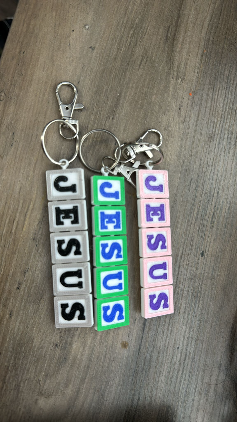 Jesus Cube Keychain