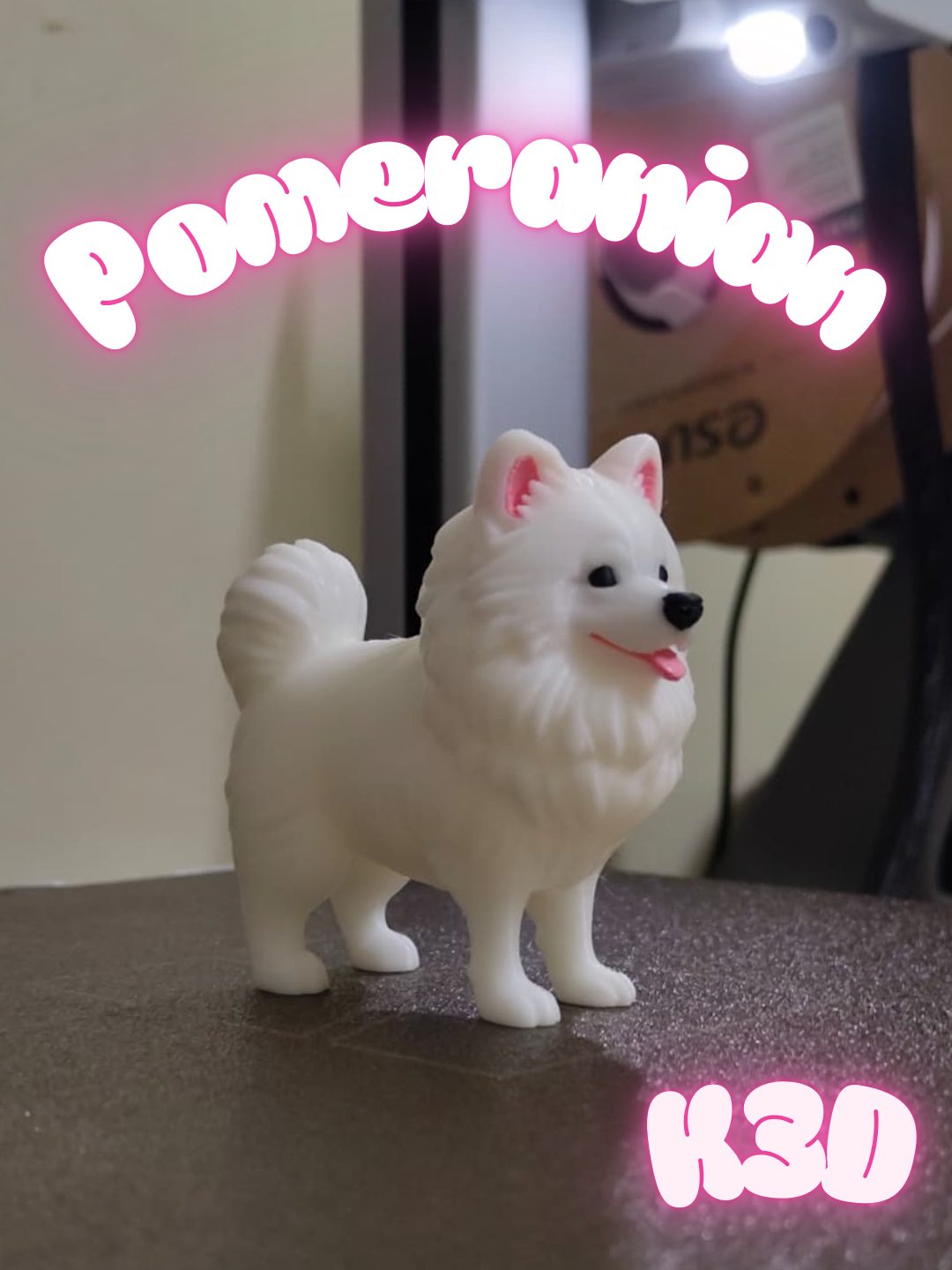Cute Pomeranian Dog Figurine