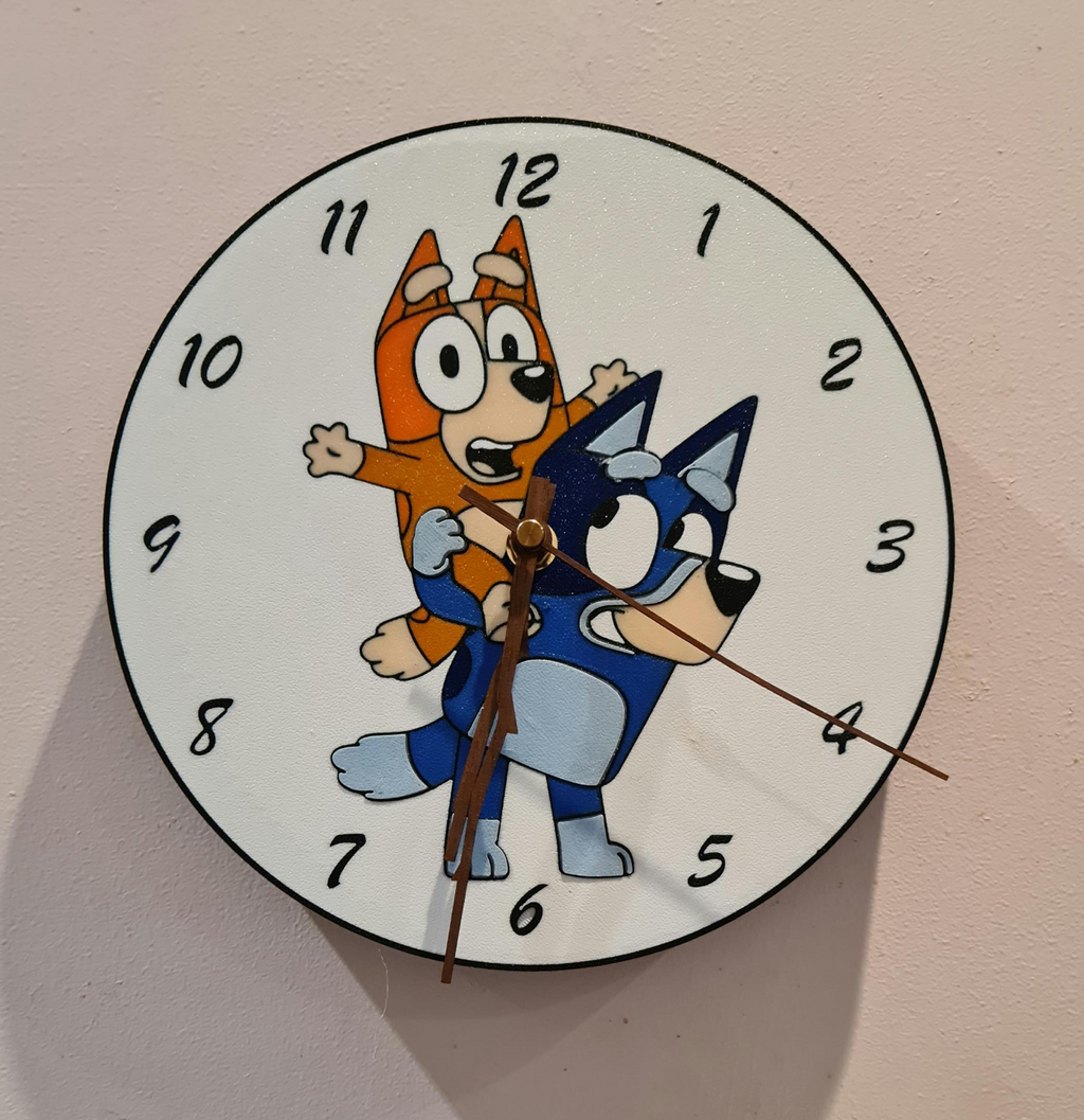 Bluey and Bingo Clock