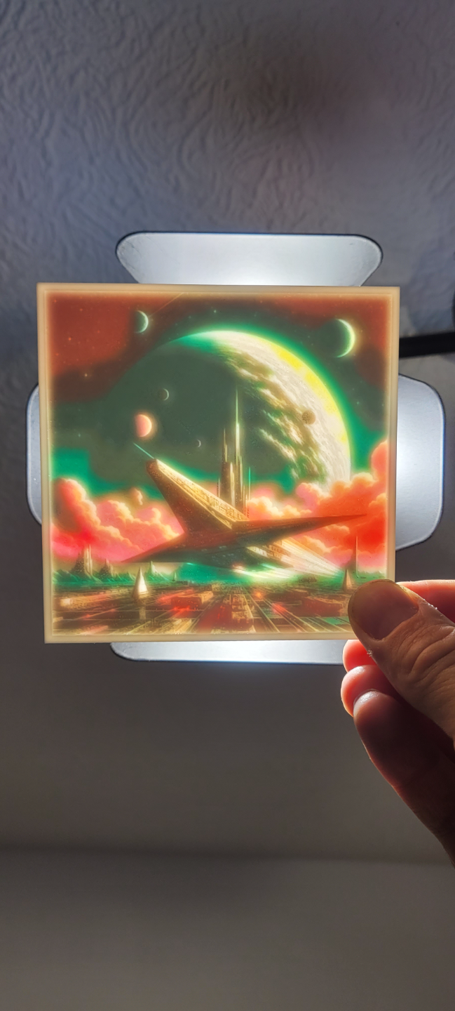 100x100 Spaceship Lithophane