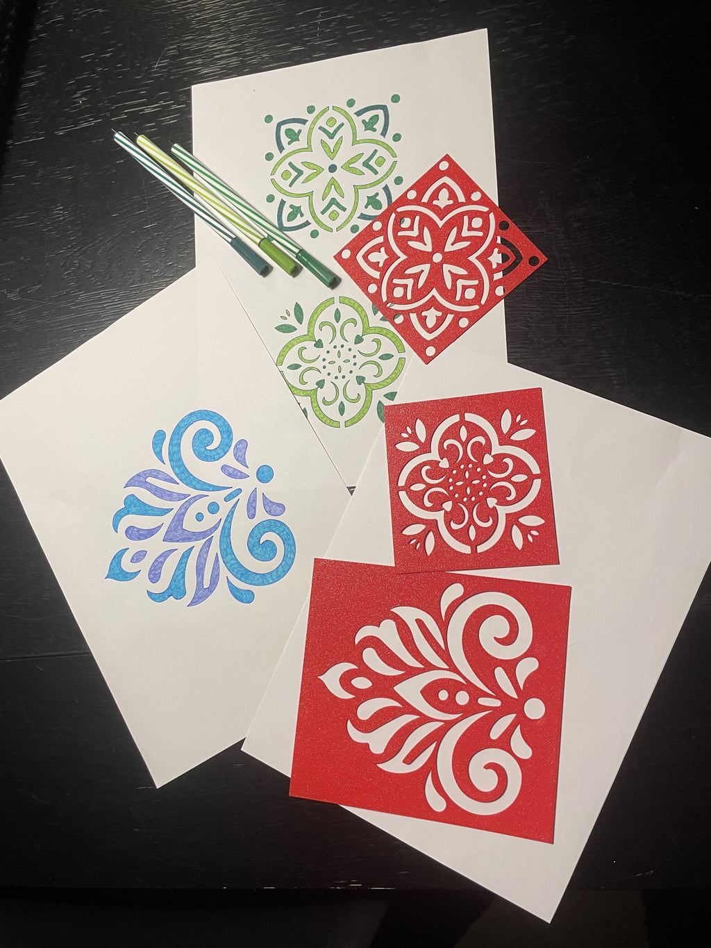 Mandala drawing templates