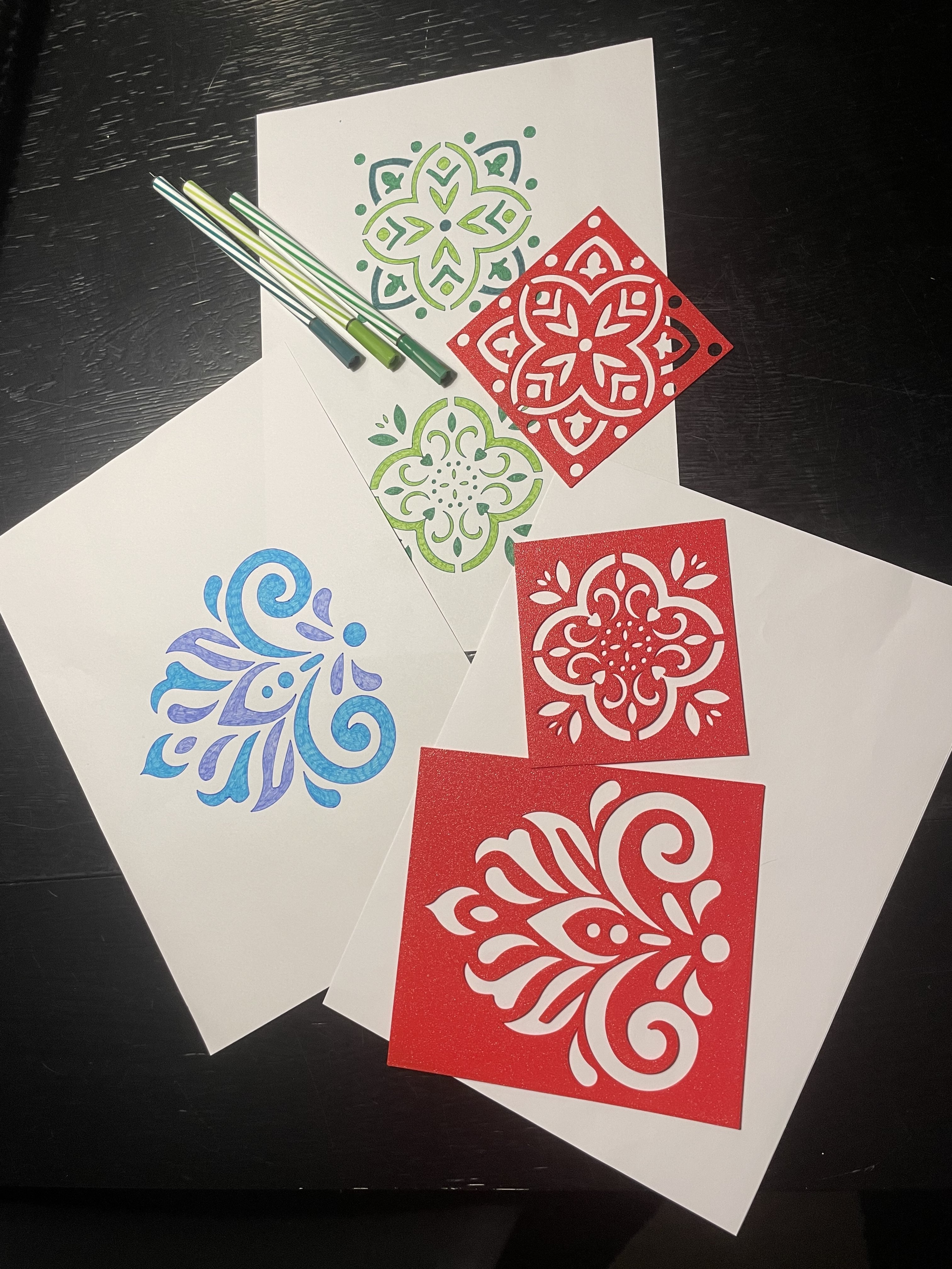 Mandala drawing templates