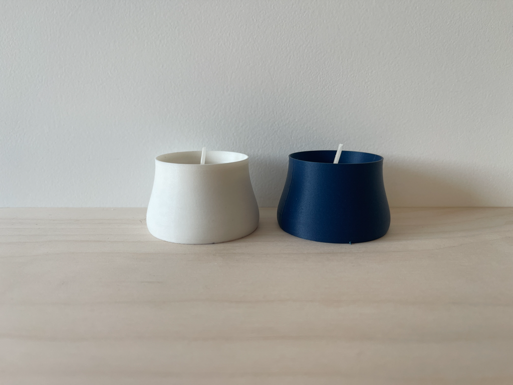 Flaired top tea light candle holder
