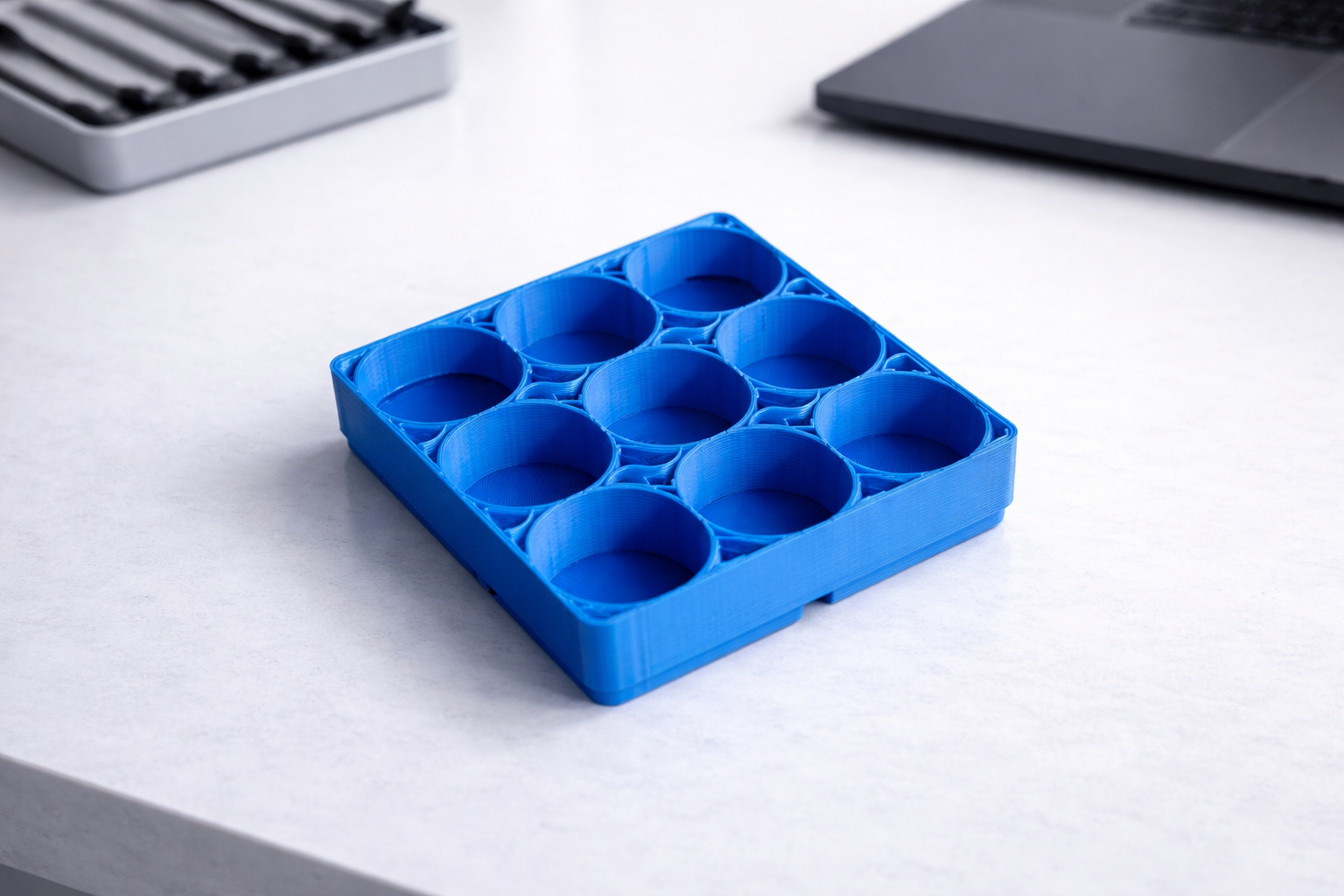 Gridfinity c-cell battery holder (9 batteries)