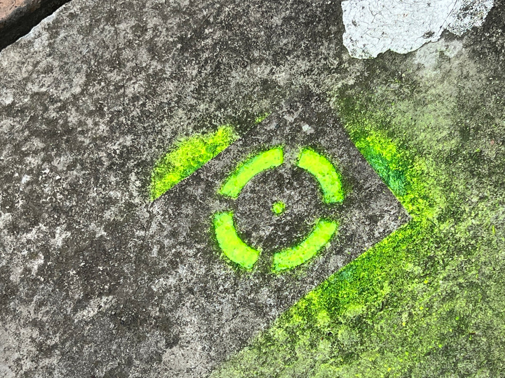 Target mask to be painted with spray can