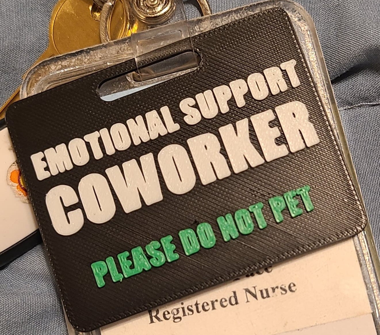 Emotional Support Coworker Badge