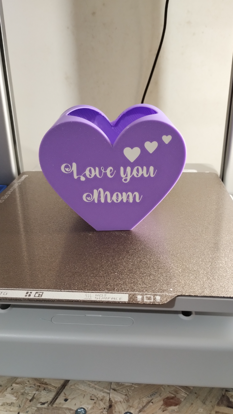 Vase Mother's day " Love you mom "