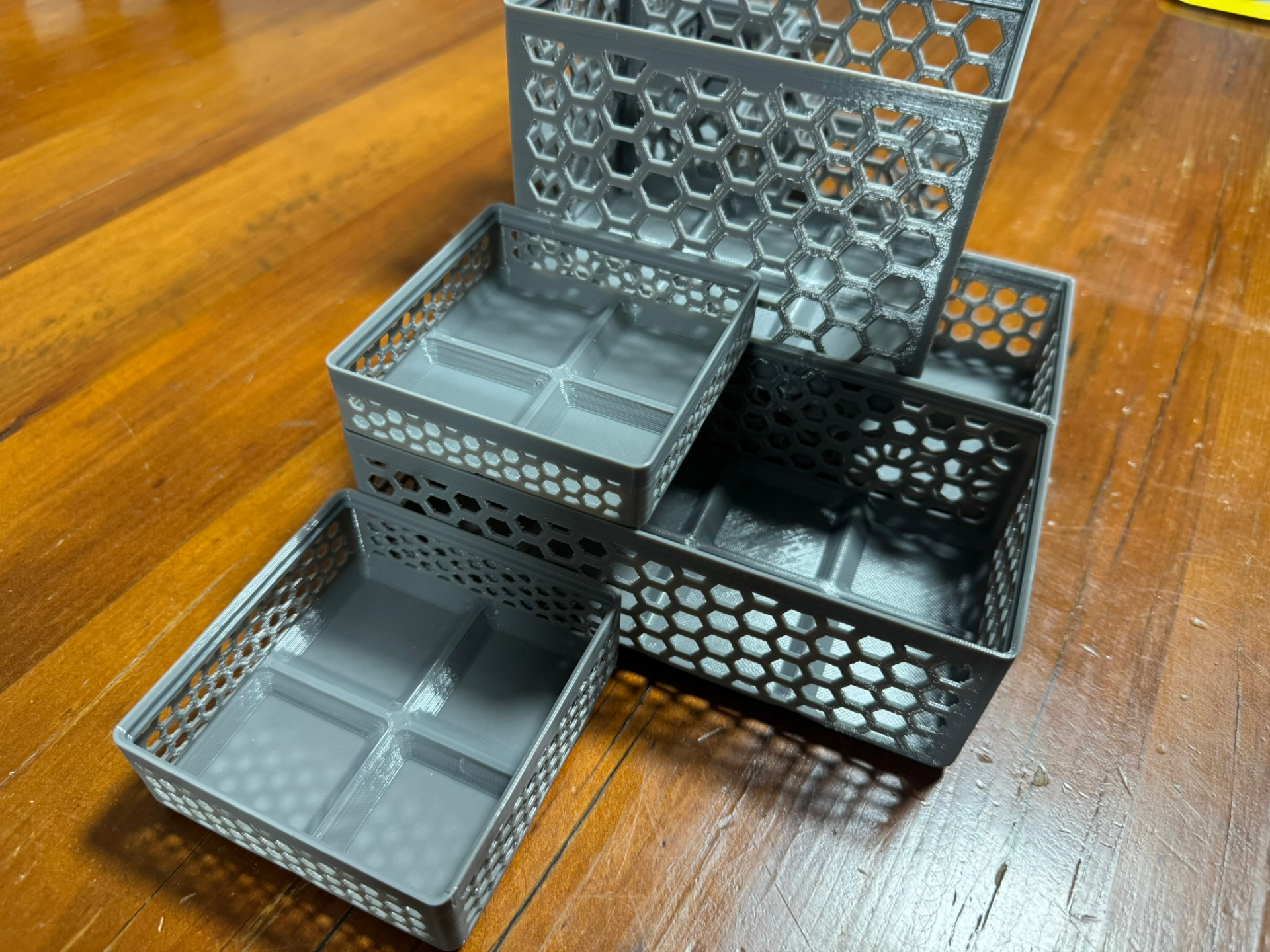 Gridfinity Hex Bins Light (rotated grid) all sizes