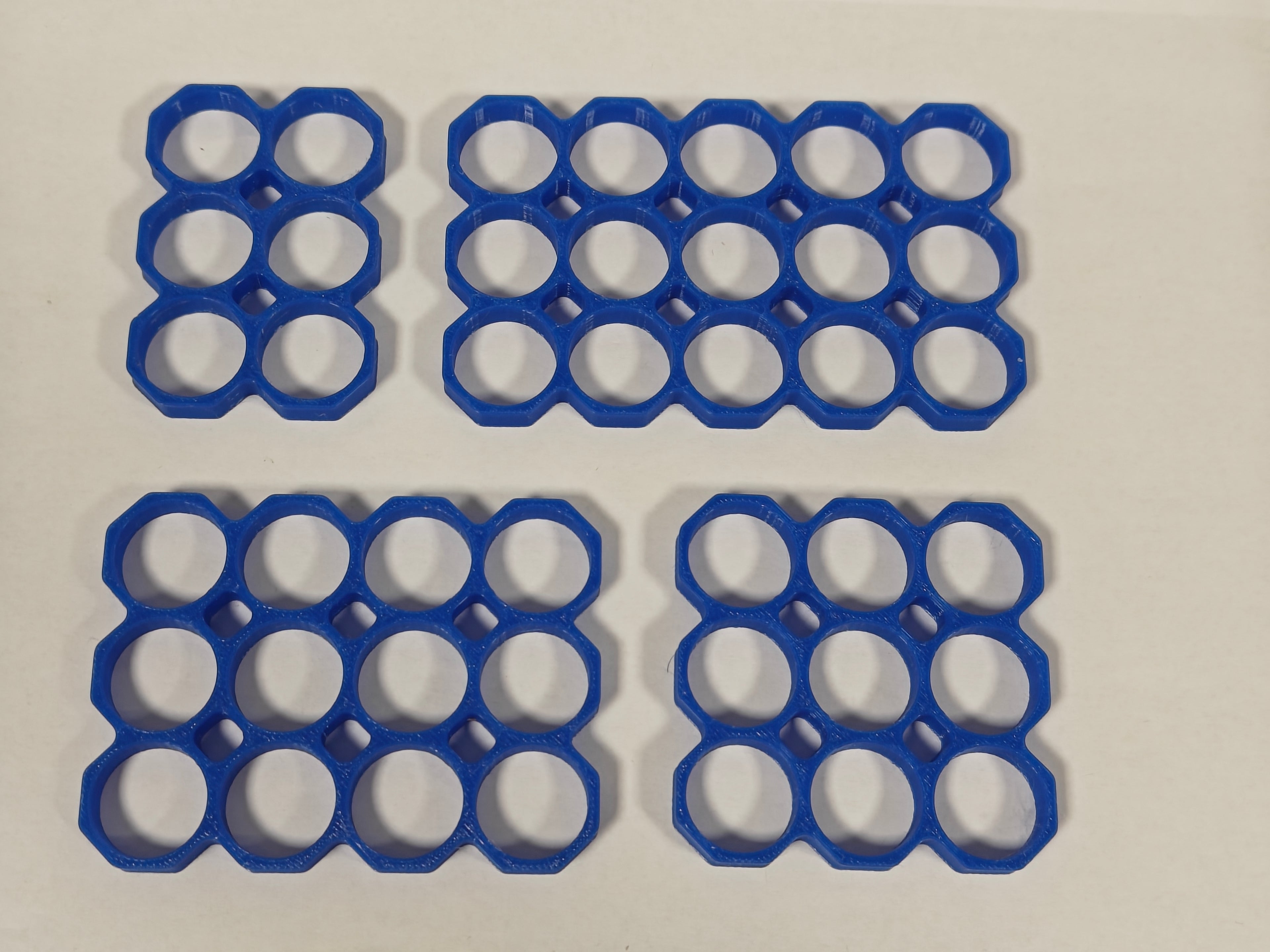 18650 Battery Spacer Grid | Octagonal (6-21 Cells)