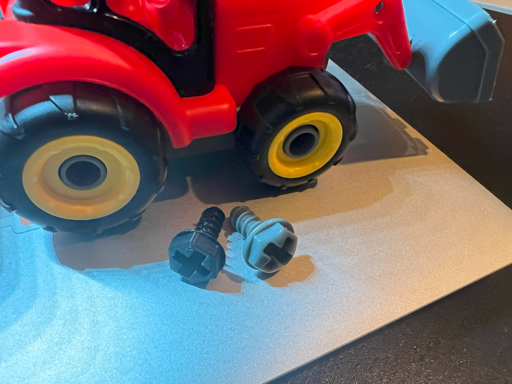 Take Apart Toy (tractor) screw