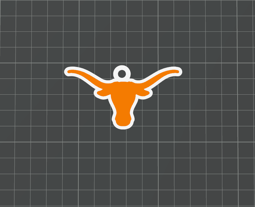 Texas Longhorns Keychain/Necklace
