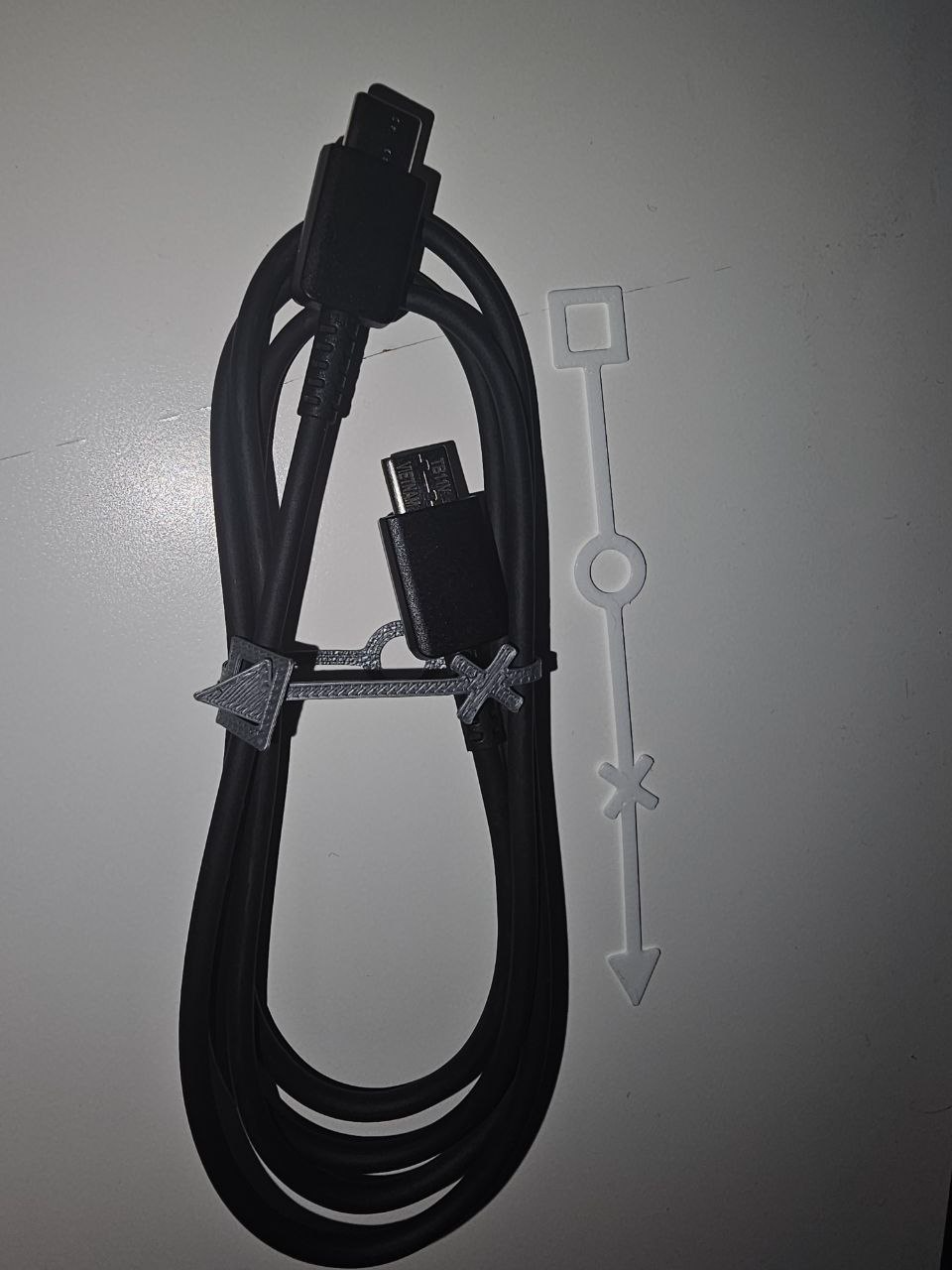USB-C Cable Ties with PlayStation Symbols
