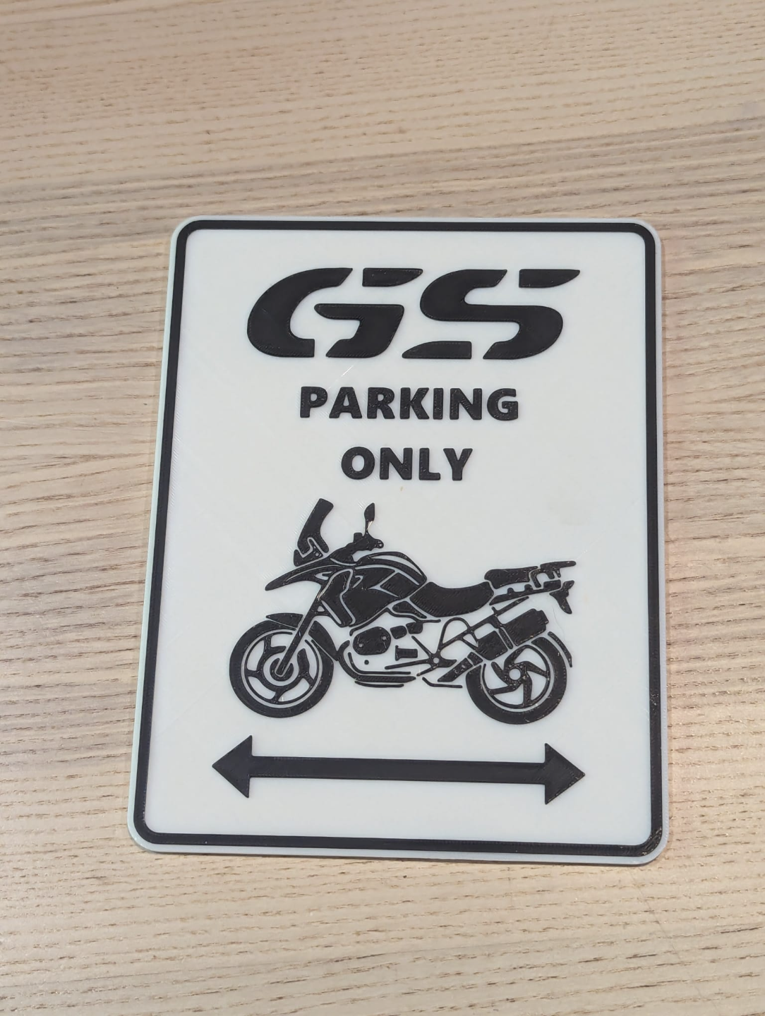 Bmw GS Parking plate