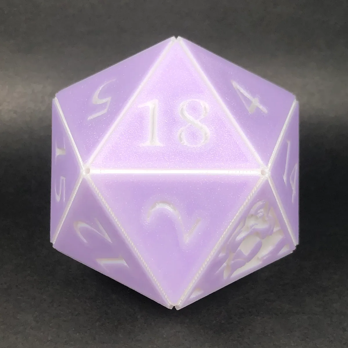 Baldur's Gate 3 inspired snap-together D20 - Filament change version