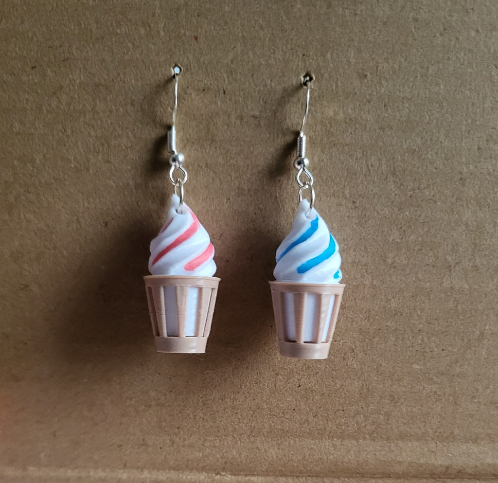 ice cream cup earrings