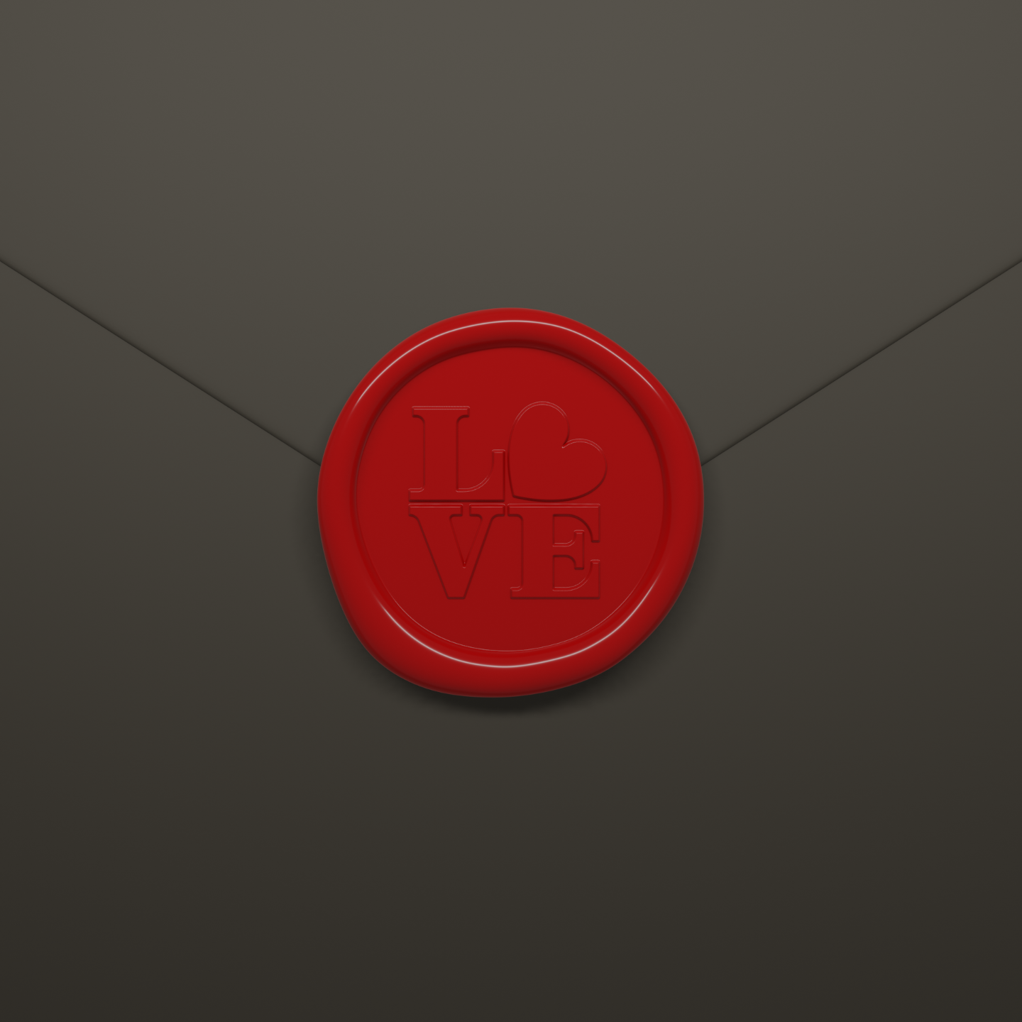Sealing wax stamp for wedding invitation