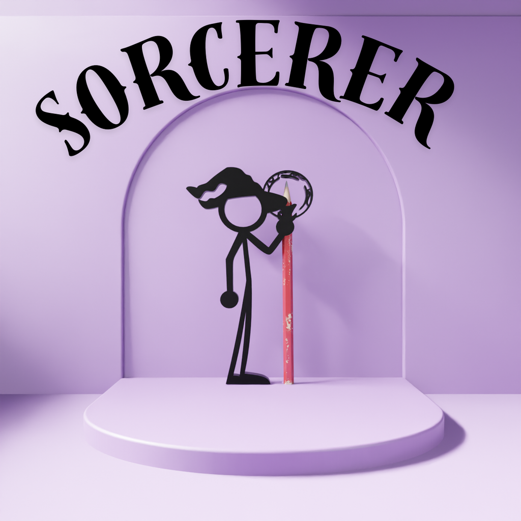 Stickman Warrior Pen Holder