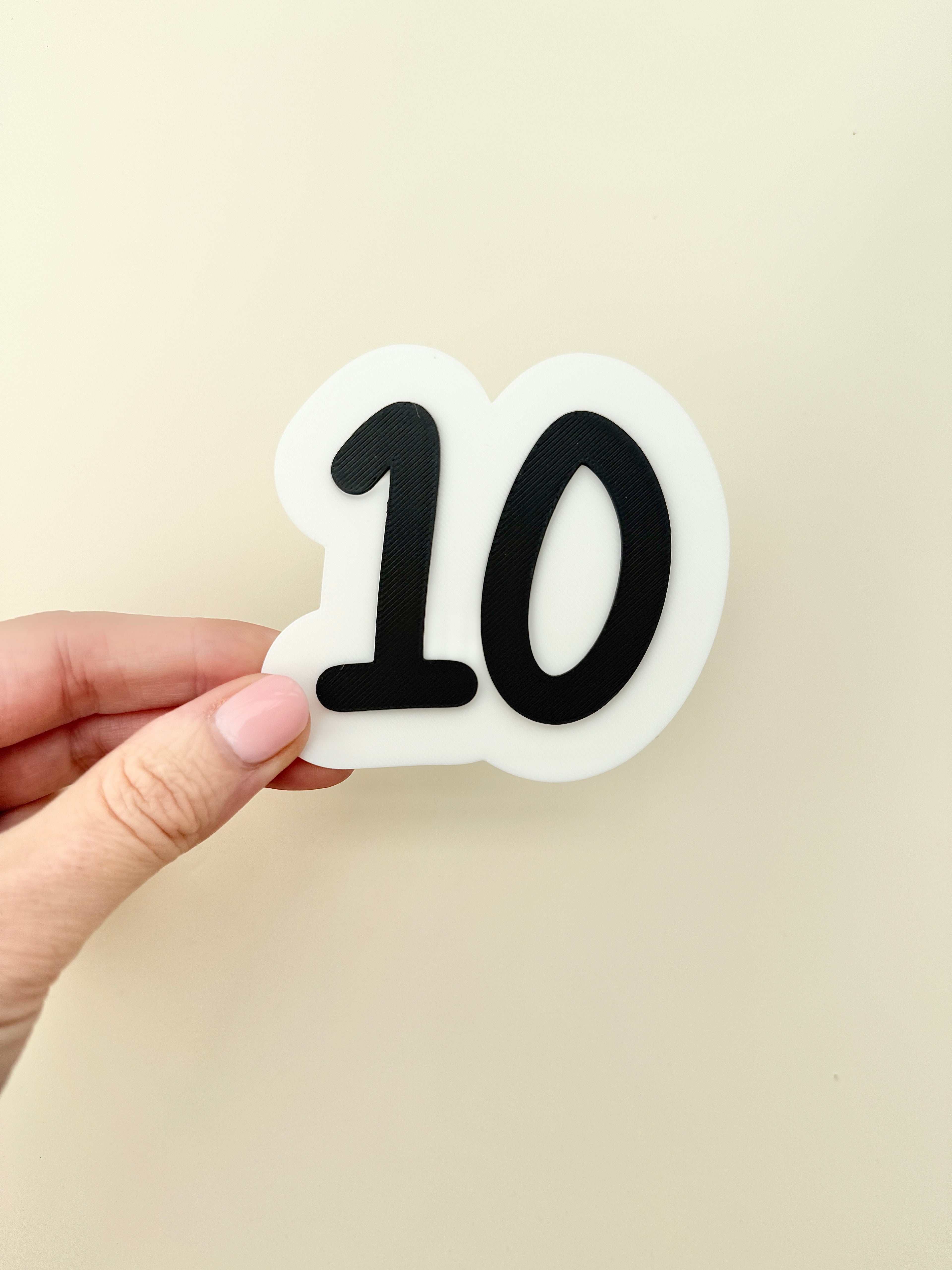 Double Layer Numbers | Cake Topper Number 1-10