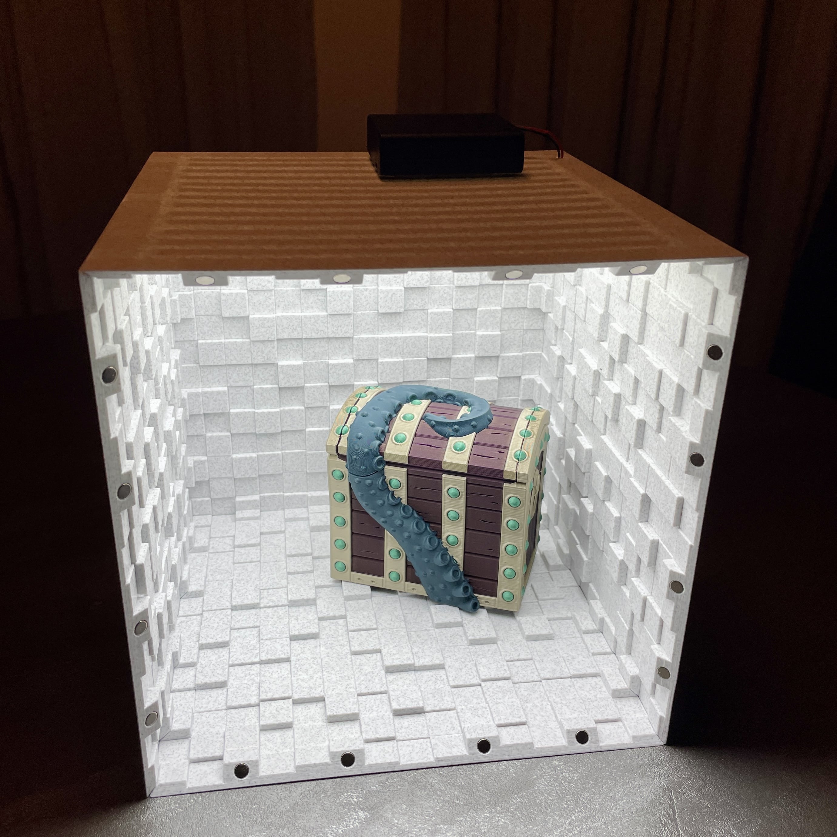 Magnetic Cube Background Box with optional LED strips