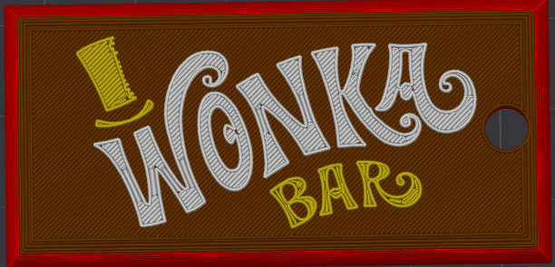 Wonka Bar Key Chain