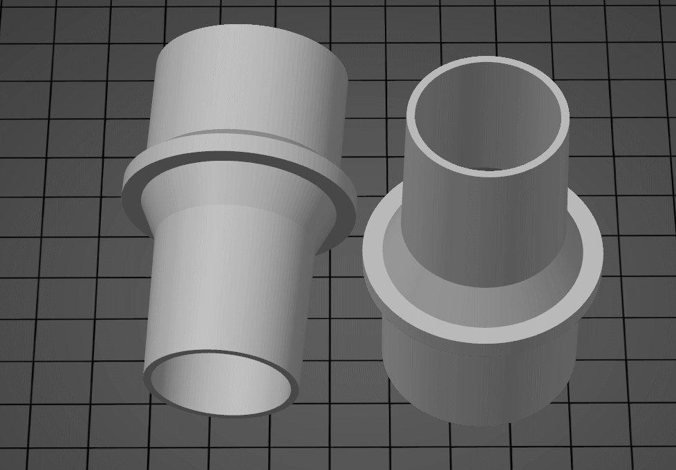 Parametric vacuum hose connector