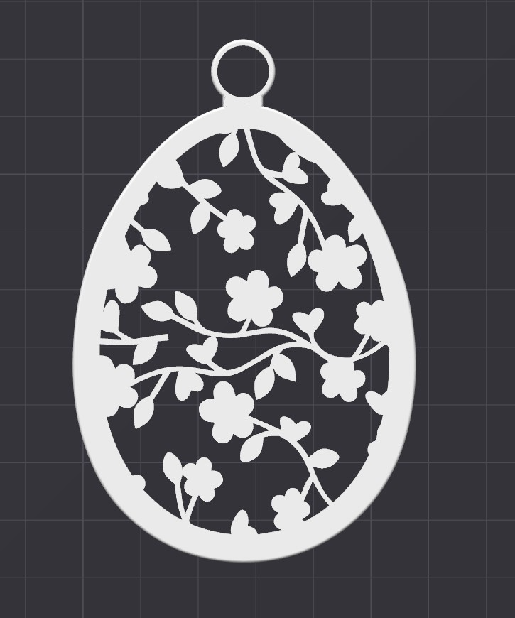 Easter Leaf And Flowers Ornament