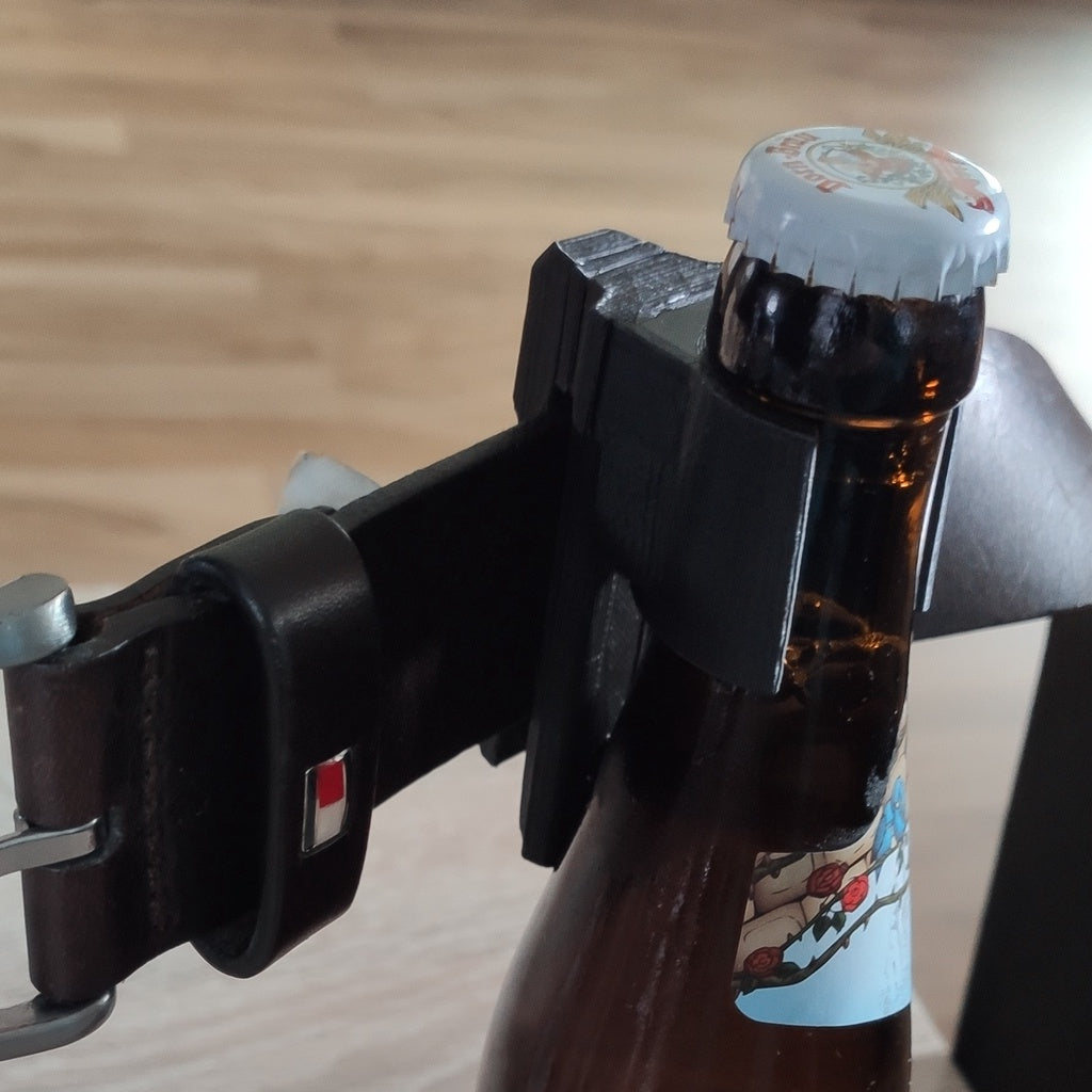 beer bottle belt clip - secure