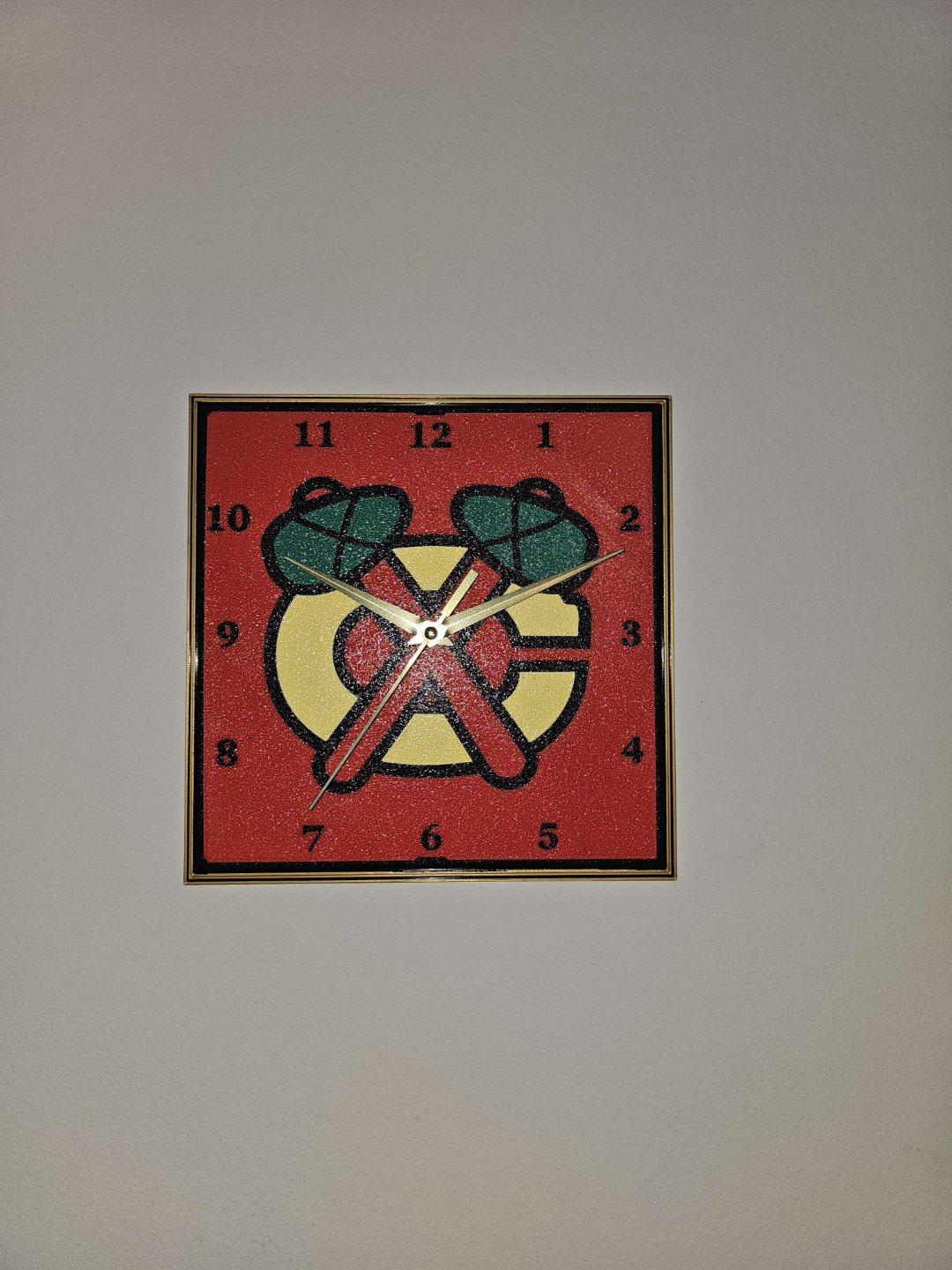 Chicago Blackhawks Clock Face