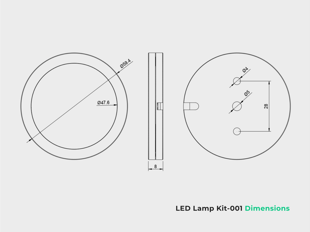 LED Lamp Kit-001 - CAD model ( .step, .f3d files )