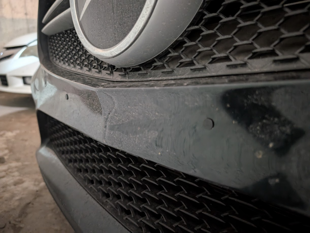Mercedes C-Series front plate hole covers