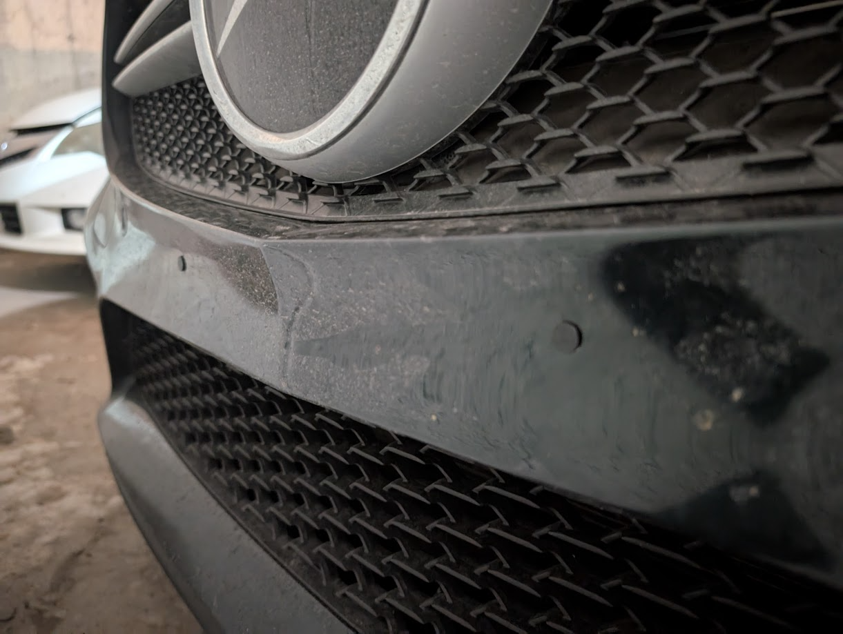 Mercedes C-Series front plate hole covers