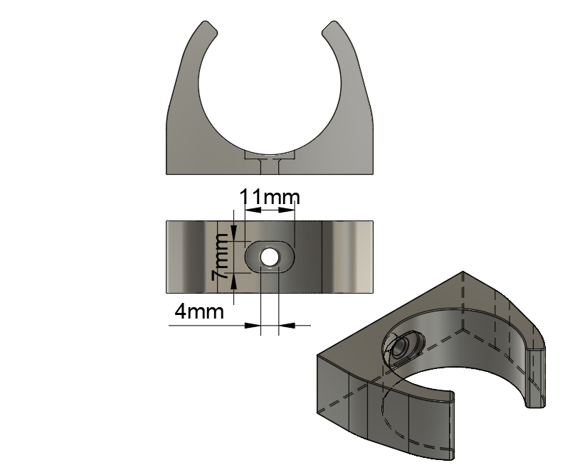 Electrical installation pipe clamp - Sizes M16-M63